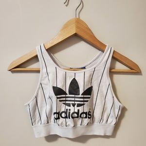 adidas Originals — Pinstriped Trefoil Sports Bra
